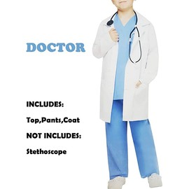 NEW DANCE Doctor Costume - Kids Lab Coat for School Career Day Scientists Dress Up