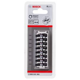 Bosch Accessories Bosch Professional 8tlg. Schrauber Bit Set Torx (Impact Control, T25 Bits, L?nge 25mm, Pick and Click, Zubeh?r Schlagschrauber Bohrschrauber)