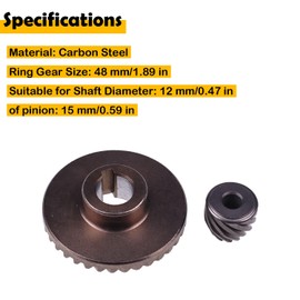 Etersec 227471-8 Angle Grinder Spiral Bevel Gear Kit Compatible with Makita 9553NB 9554NB 9555NB 9557NB 9557PB 9558PB 9553HN 9555HN 227506-5 227541-3 227542-1 Replacement