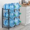 LIANTRAL 5 Gallon Water Bottle Holder, 3 Tiers Black Double