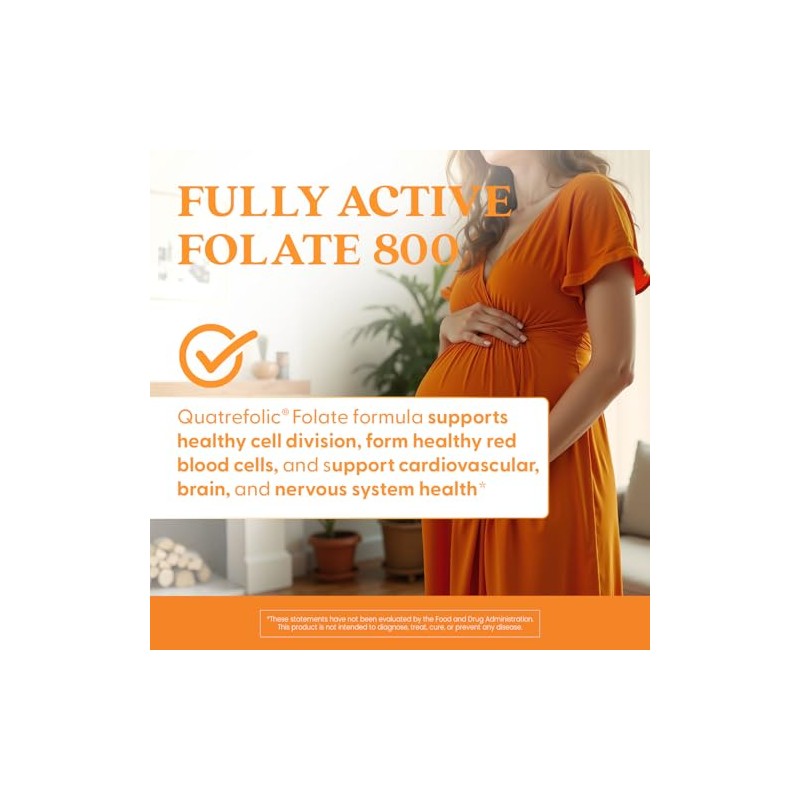 Doctors Best Fully Active Folate 800 with Quatrefolic, Supports Fetal