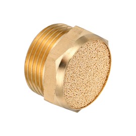 MECCANIXITY 1PCS Pneumatic Exhaust Muffler, g 1" Thread Male Sintered Bronze Muffler Air Line Fittings for Pneumatic Tools and Industrial Machinery