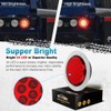 Partsam 10Pcs Red 4" Inch Round LED Trailer Tail Lights