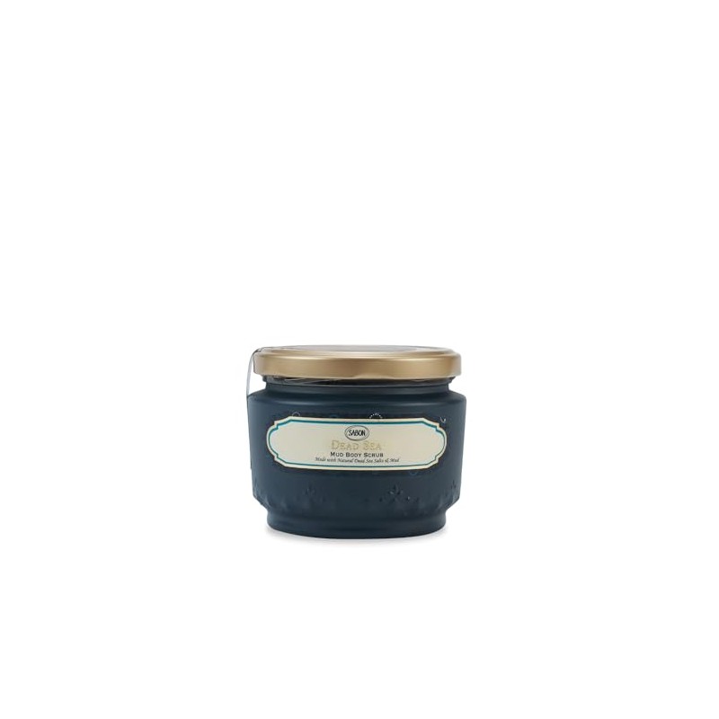 SABON Black Body Scrub, Dead Sea, Salty, Aromatic, Green Scent,