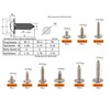 LBY 900pcs M2.3 M2.6 M3 Truss Head Self-Tapping Screws, Wafer