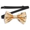 YQQYG Sequin Bow Tie, Gold Bowtie for Men Bow Ties