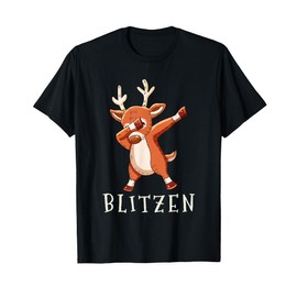 BLITZEN Santas Reindeers Family Matching Outfit Christmas T-Shirt