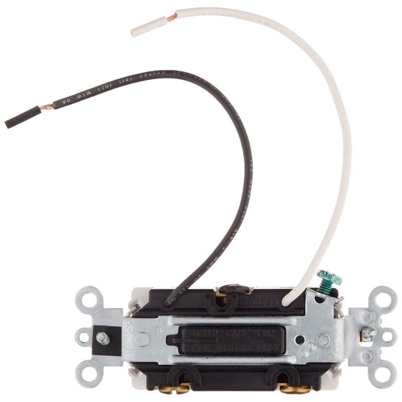 Leviton 20-Amp 120-Volt Decora Plus Rocker Pilot Light Illuminated ON,