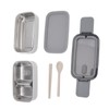 Bento Box 304 Stainless Steel Microwaveable with Chopsticks and Spoon