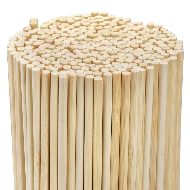 Cididu 300 Pcs Wooden Dowel Rods, 1/4 x 14 Inch