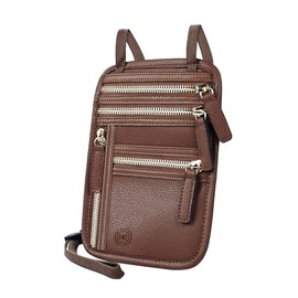 Neck Wallet,Rfid Blocking Passport Holder,Leather Passport Holder For Travel,Neck Wallet For Traveling Women,Travel Pouches Under Clothes(Brown)