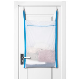 Over Door Large Mesh Laundry Hamper Bag, Washable Laundry Basket for Bedroom/Dorm/Bathroom