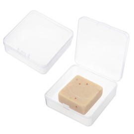 Mabor Pack of 2 Plastic Soap Box Travel Waterproof Soap Box Transparent Soap Dish with Lid Soap Dish Portable Soap Holder for Bathroom Shower Hiking