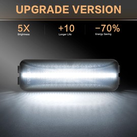 litzland 4PCS LED Side Marker White Lights Compatible with Dodge Ram 2500/3500 Dually Trucks 1994-2002 Smoked Lens Front Rear Dually Fender Lamps