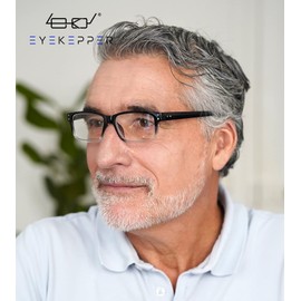 (Must Buy Both Eye) Black Clear-Right Eye +3.50 Reading Glasses with Different Strength for Each Eye