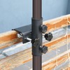 GFUEIGJ Parasol Holder Balcony Railing Clampable Umbrella Holder Balcony Railing