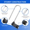 Lpraer Pack of 2 Long Padlock Combination Lock 5-Digit Password