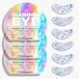 Vitamasques Parches Para Ojos Diamond Eye Pads (Paquete De 3) - Parches Calmantes Y Rejuvenecedores Para El Cuidado De La Piel Coreano. Reducen Líneas