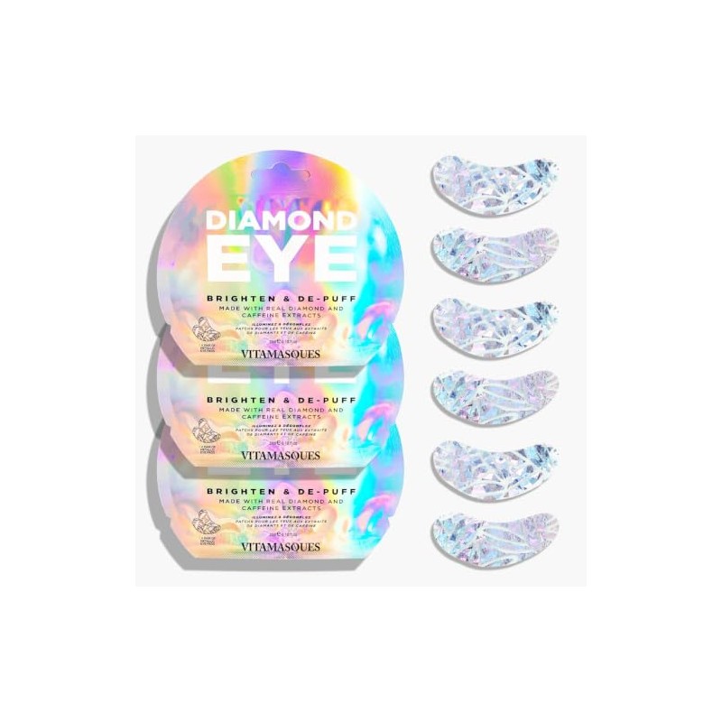 Vitamasques Parches Para Ojos Diamond Eye Pads (Paquete De 3)