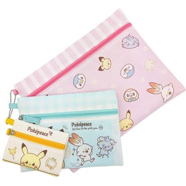 Marimo Craft PKP-051 Poké Piece Pocket Monster 3 Row Pouch, Pink, W 10.6 x H 8.3 inches (27 x 21 cm)