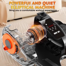 Upgraded Under Desk Elliptical Machine, Electric Ellipse Leg Exerciser for Seniors, Adjustable 12 Speed, Elliptical Stepper for Indoor, Compact Trainer with Remote Control