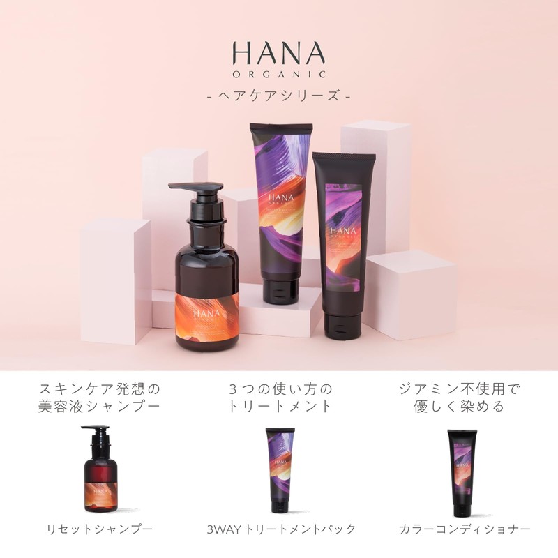 HANA ORGANIC Reset Shampoo 3-Way Treatment Pack Set, 9.5 fl