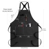 CONTAIL Chef Apron Adjustable Canvas Apron with Crossback and Large