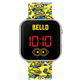 Accutime Kids Minions Yellow Strap LED Digital Watch DMF4106