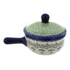 Blue Rose Polish Pottery Summer Vine Sauce Pot with Lid