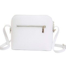 AMBRA Moda Italian Leather Bag Women's Handbag Shoulder Bag Leather Bag Small GL018, White