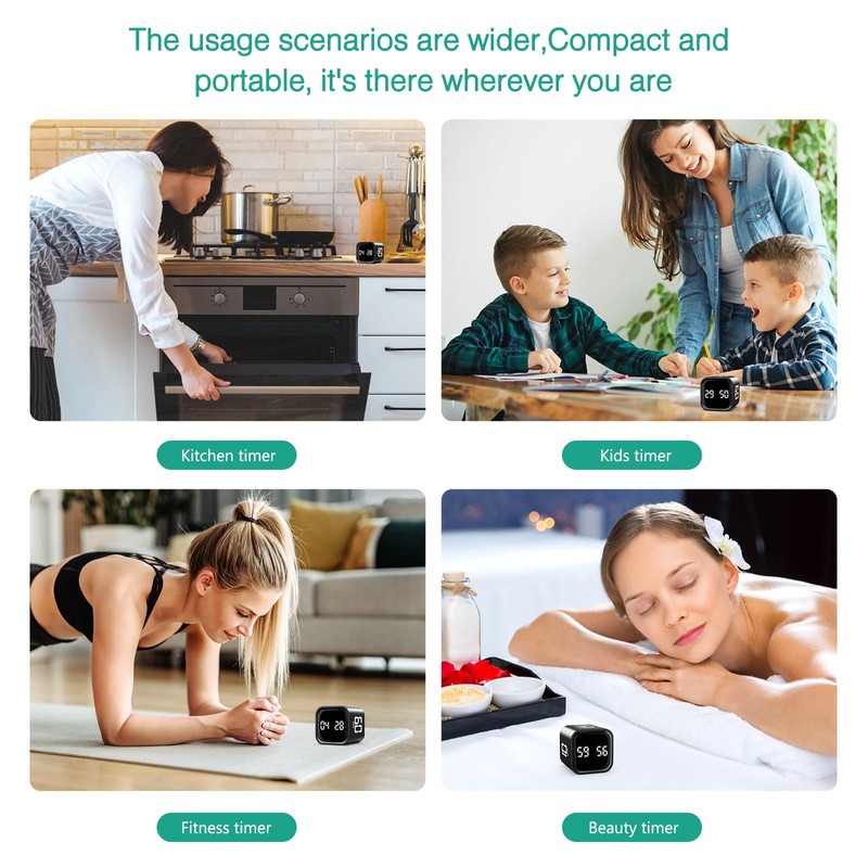 ORIA Cube Timer, Digital Timer, Gravity Sensor Countdown Timer with