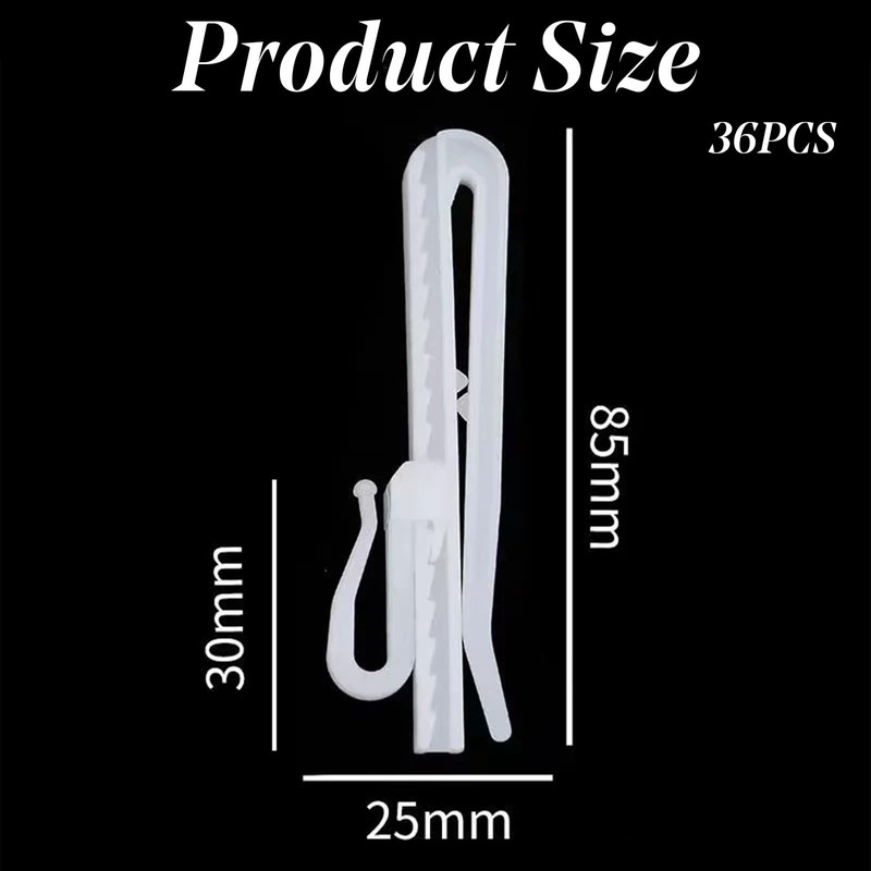 36 PCS Lifting Adjustable Curtain Hooks,Net Curtain Hooks