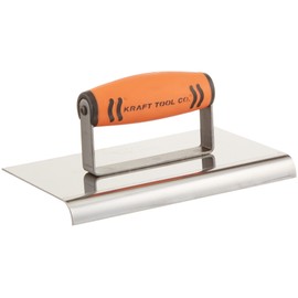 Kraft Tool CF129PF 1/2-Inch Radius 5/8-Inch Lip Stainless Steel Sidewalk Edger with ProForm Handle, 8 x 5-Inch