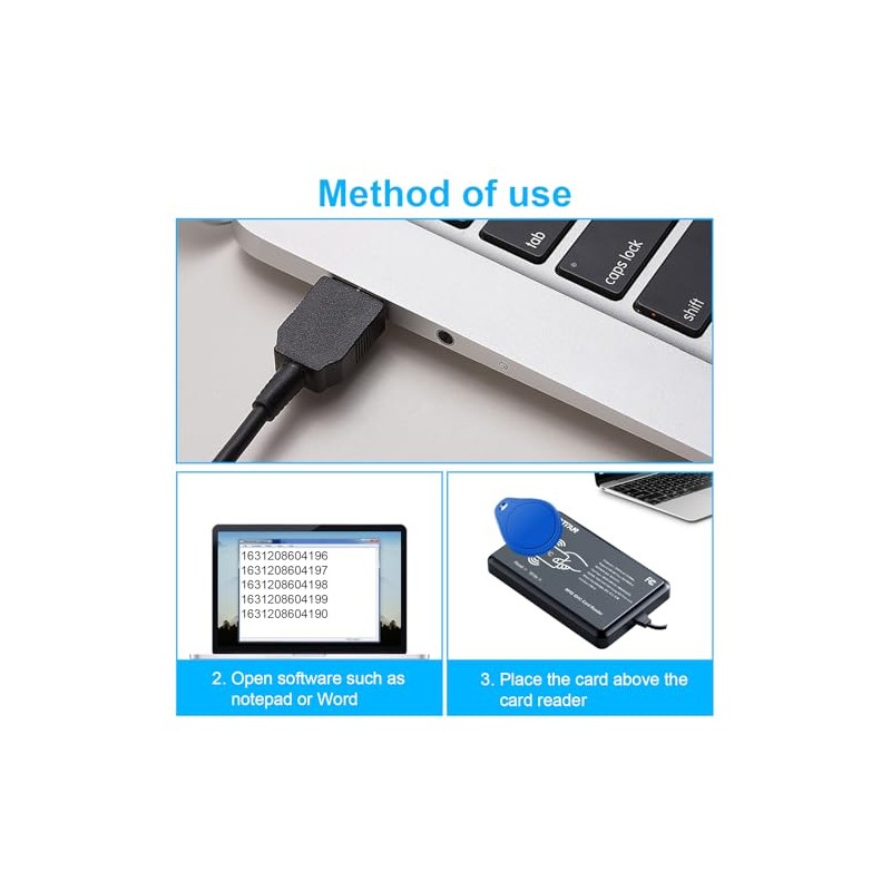 Lector de tarjetas RFID de 125 KHz y 13,56 MHz