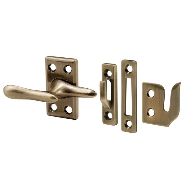 Prime-Line H 3683 1-7/8 In. Diecast and Steel Antique Brass Casement Window Sash Lock (Single Pack)