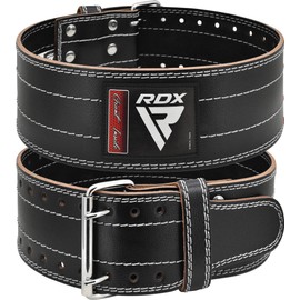 RDX Weight Lifting Belt for Men Women, IPL USPA Approved, 6mm Thick 100% Leather, 4” Powerlifting Back Support, Squat Deadlift Bodybuilding Exercise Fitness Gym Workout Strength Training up to 700 LBS