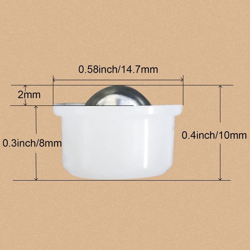 10 Pieces Mini Ball Transfer Bearing Table Conveyor Roller Ball