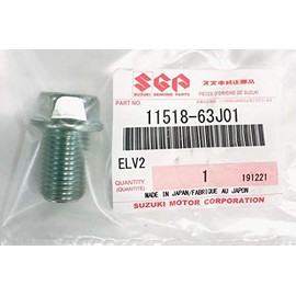 Suzuki Genuine Parts Oil Drain Plug 14X22 Part Number 11518-63J01