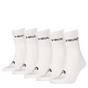 HEAD Sports Crew Sock, White, 43-46 (Pack of 5)