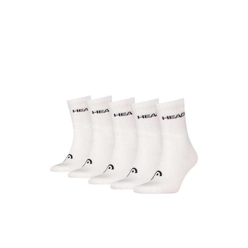 HEAD Sports Crew Sock, White, 43-46 (Pack of 5)