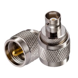 POBADY CB Radio Adapter PL259 UHF Male to BNC Female Antenna Adapter for CB Antenna CB Aerial Ham Radio Walkie Talkie Handheld Radio Two Way Radio SO 239 Coax Wireless LAN Devices(2 pcs)