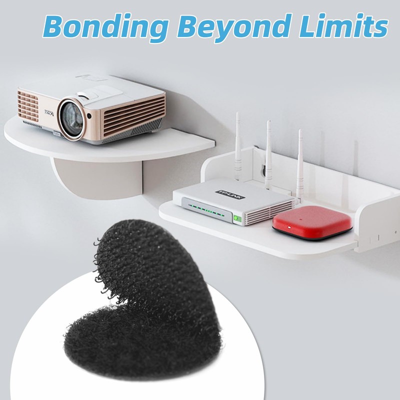 Art3d 8 Sets Hook and Loop Tape Sticky Back, 4"x2"