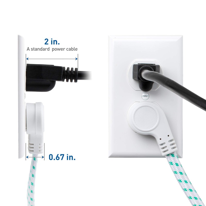 Cable Matters Paquete de 2 Cables de extensión de Enchufe