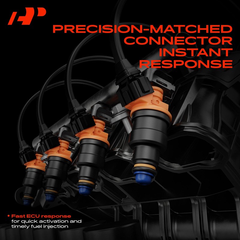 A-Premium 12 Holes Set of 6 Fuel Injectors Compatible with