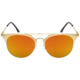 Edge I-Wear Pantos Shape Flat Lens Sunglasses 23059-FLREV-1(M.G)