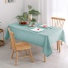 Hiasan 2 Pack Faux Linen Rectangle Tablecloth - Wrinkle and