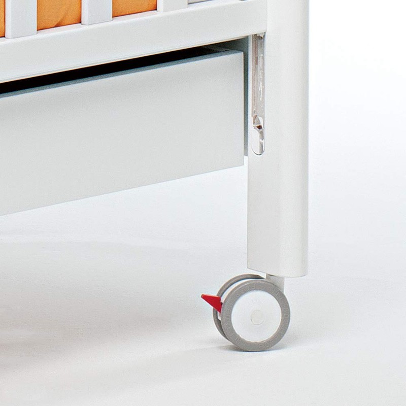 Foppapedretti Foppapedretti 4 Rubber Coated Nylon Wheels Replacement for Cots