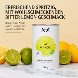 XbyX Clear Aminos Set of 3 EAA Powder, Premium Amino Acids Complex, Vegan & No Added Sugar, Bitter Lemon, Ideal for Sports & Recovery, Low Calorie & Lactose Free, 720 g, 90 Servings