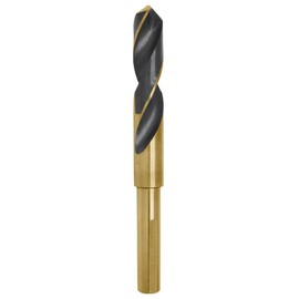 vibedor 5/8" Diameter High Speed Steel Drill Bits M35 Cobalt Gold and Black Twist Drill Bit with 1/2" Reduced Shank for Stainless Steel, Metal, Wood