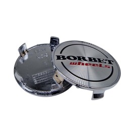 4 x Borbet Hub Caps 68.4 mm for Borbet XRT GTX BLX Brushed Silver